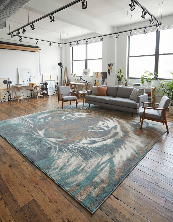 Detail image of 10' x 10' Safari Square Rug