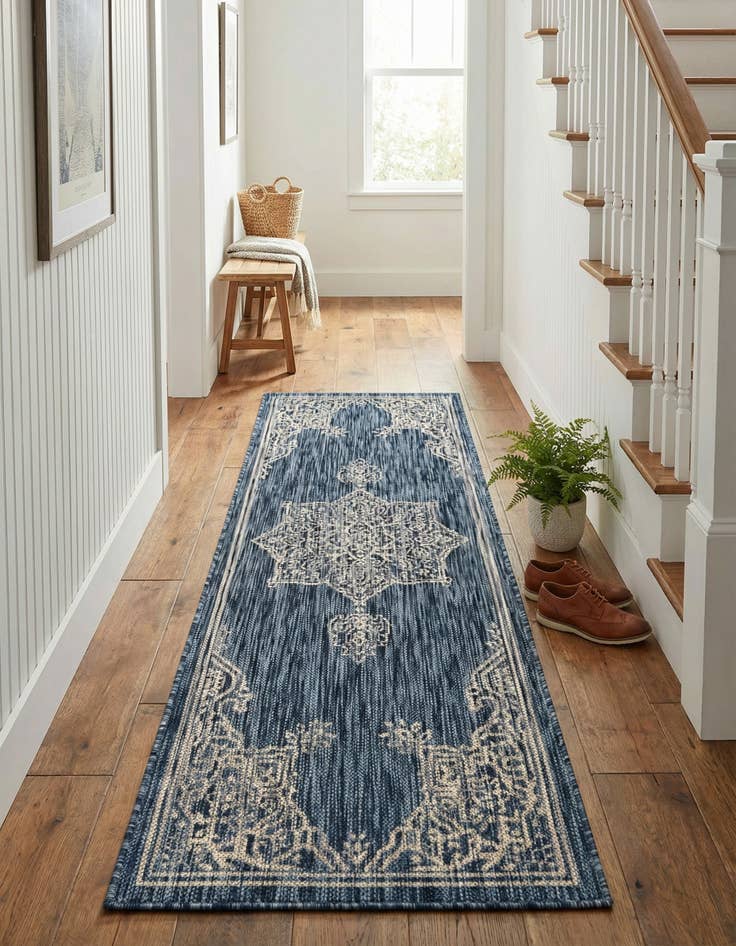 Detail image of 2' x 6' Easy-Clean Traditional Indoor / Outdoor Runner Rug
