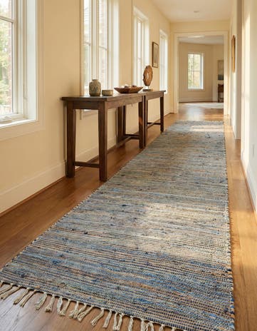 2' 11 x 16' 1 Hand Woven Chindi Jute Runner Rug