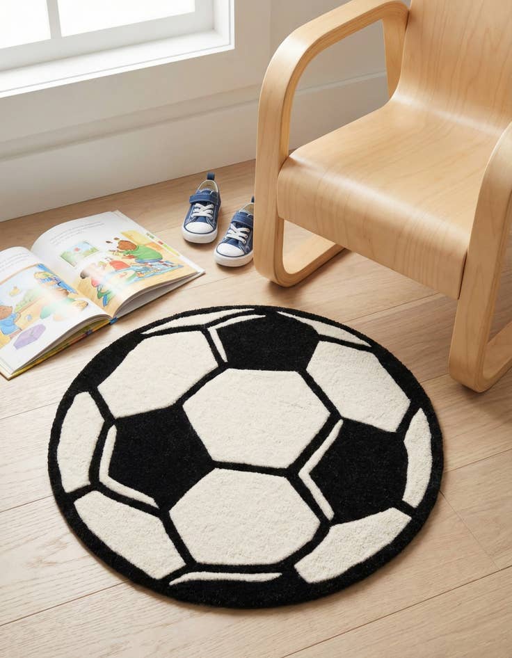 Detail image of 2' x 2' Playtime Kids Wool Freeform Rug