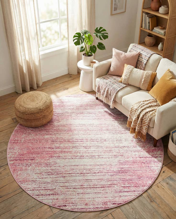 Detail image of Jill Zarin 5' 3 x 5' 3 Uptown Madison Avenue Round Rug