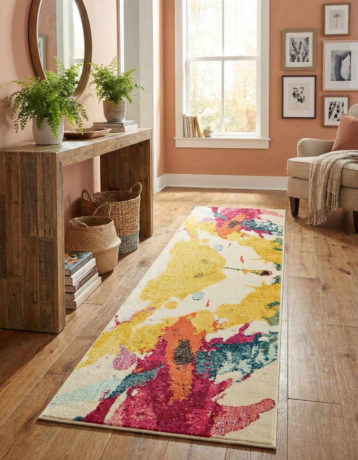 Detail image of 2' 7 x 10' Washable Hyacinth Runner Rug