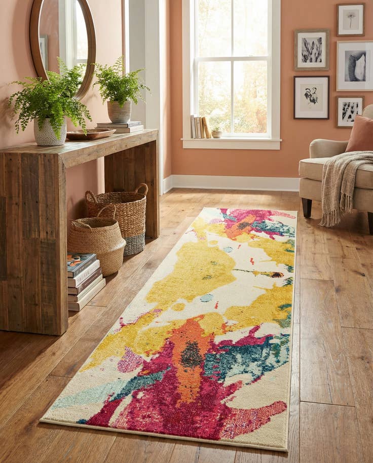 Detail image of 80cm x 305cm lavable Casablanca Alfombra Pasillera