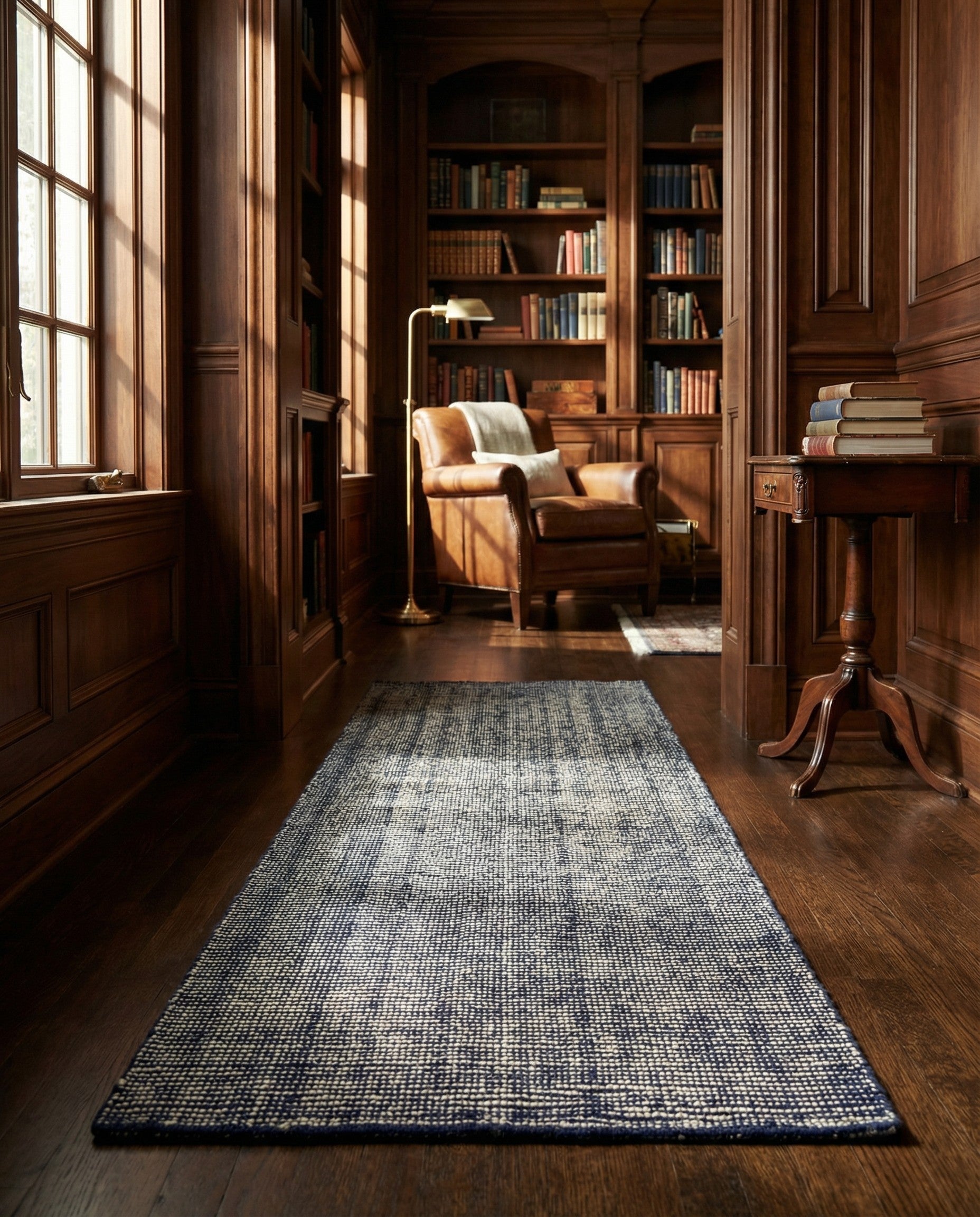 2' x 8' Hand Woven Jill Zarin English Manor Farmhouse Wool Runner Rug