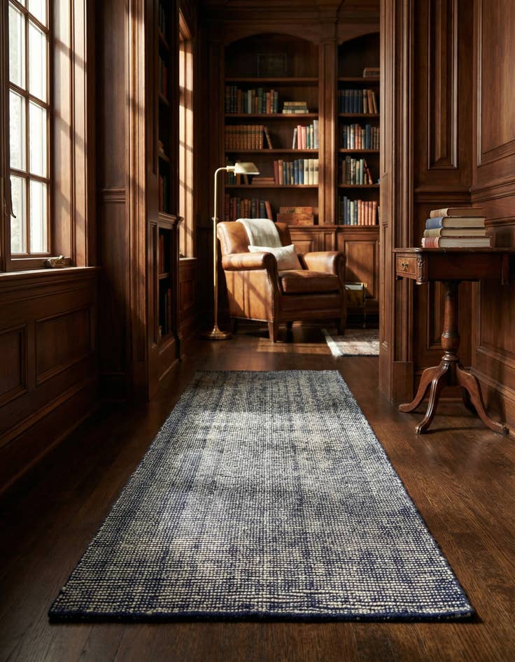 Detail image of 2' x 8'  Hand Woven Jill Zarin English Manor Farmhouse Wool Runner Rug