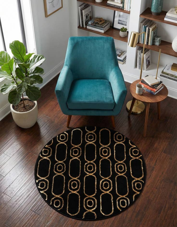 Detail image of 3' x 3' Vogue Geo Round Rug