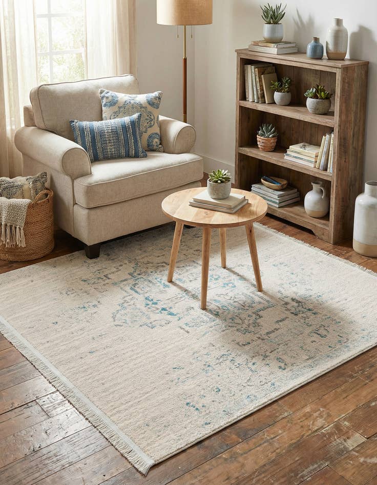 Detail image of 4' x 4' Modern Classical Square Rug