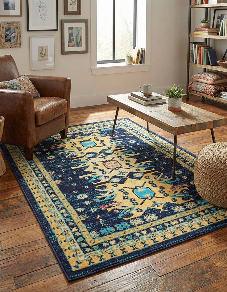 Detail image of 4' x 6' Heriz Design Rug