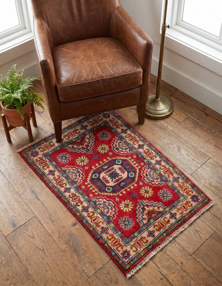 Detail image of 2' x 2' 11 Hand Knotted Kazak Rug