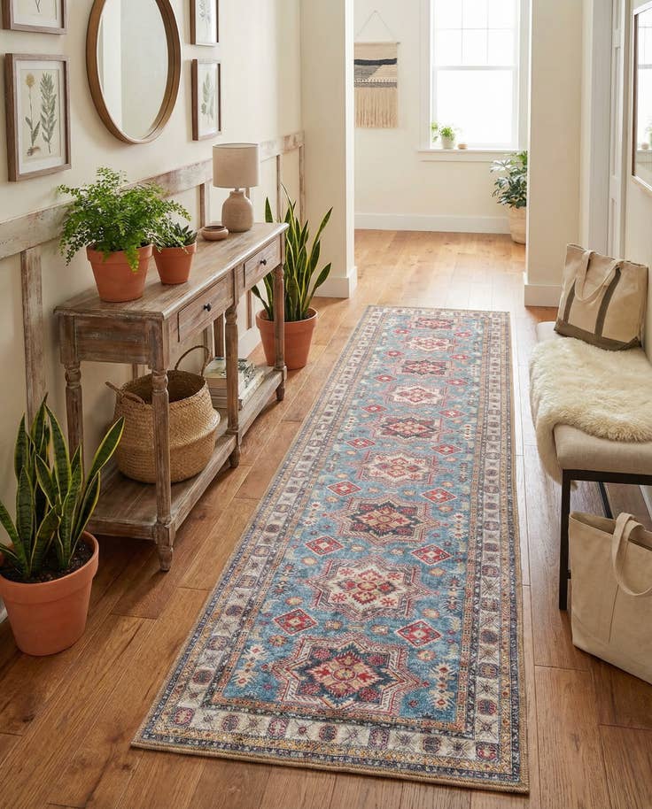 Detail image of 2' x 8' Washable Timeless Runner Rug