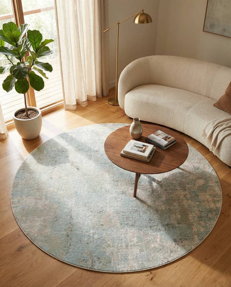 Detail image of 7' 10 x 7' 10 Lotus Round Rug