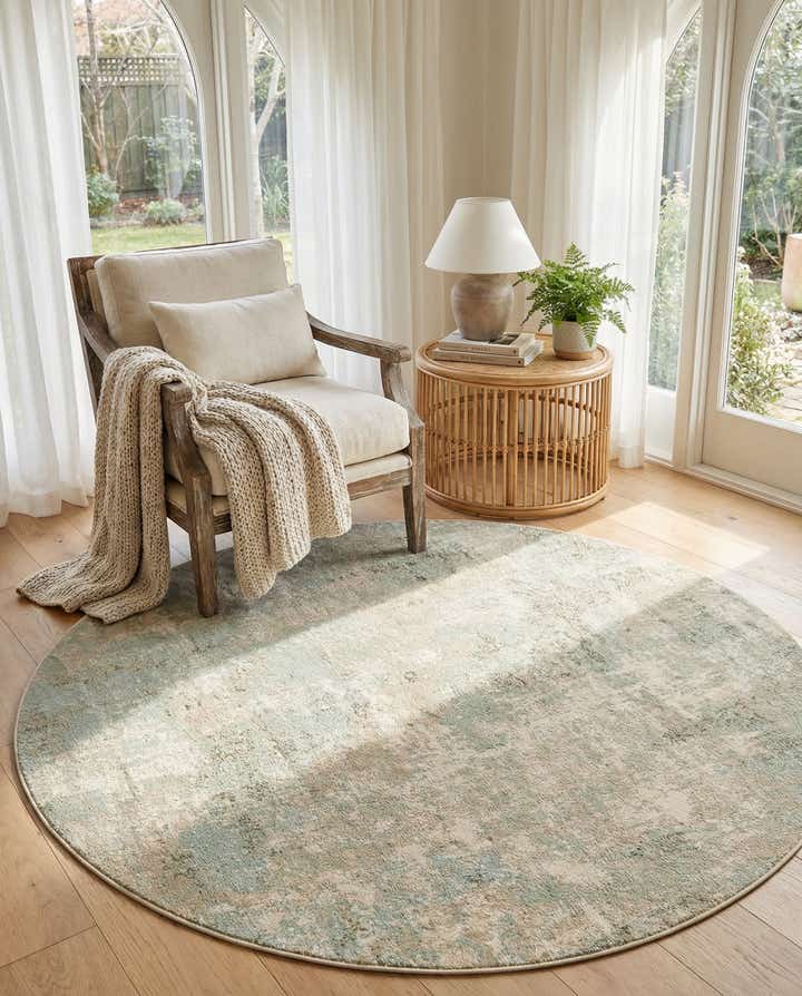 7' x 7' Lotus Round Rug