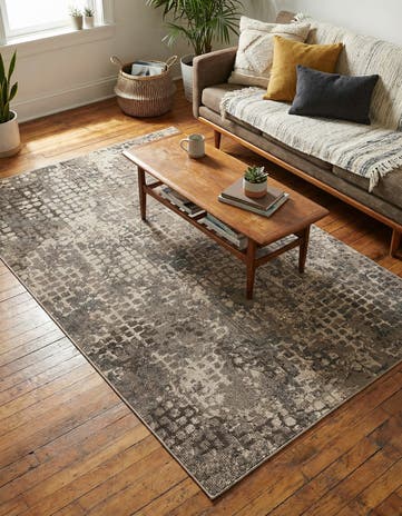 Gray Washable Theia Rug