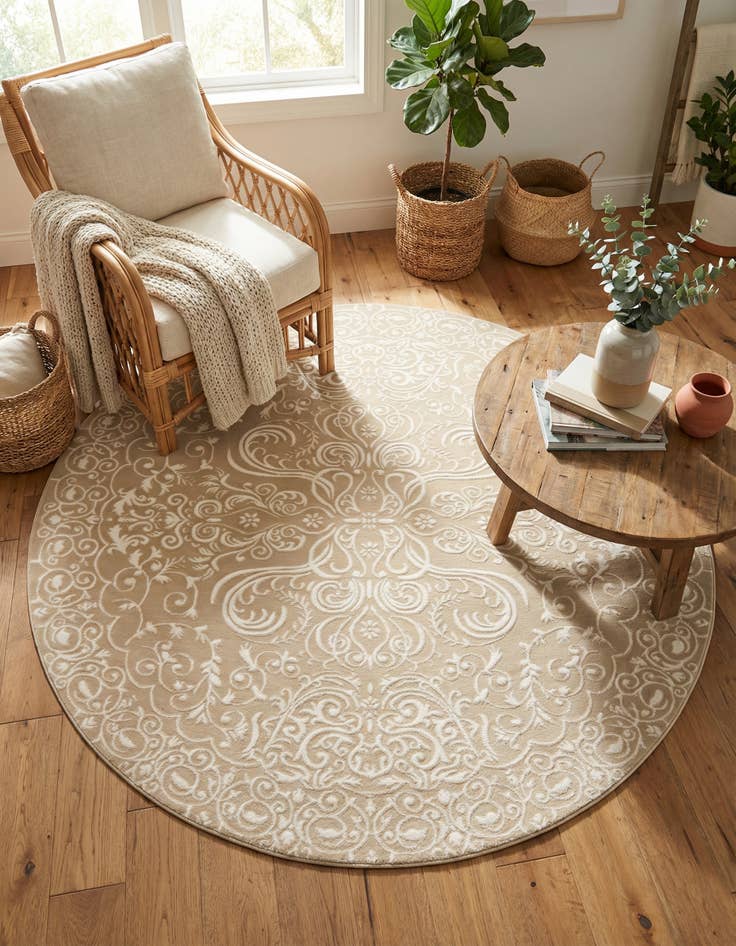 Detail image of 7' 10 x 7' 10 Nepal Round Rug