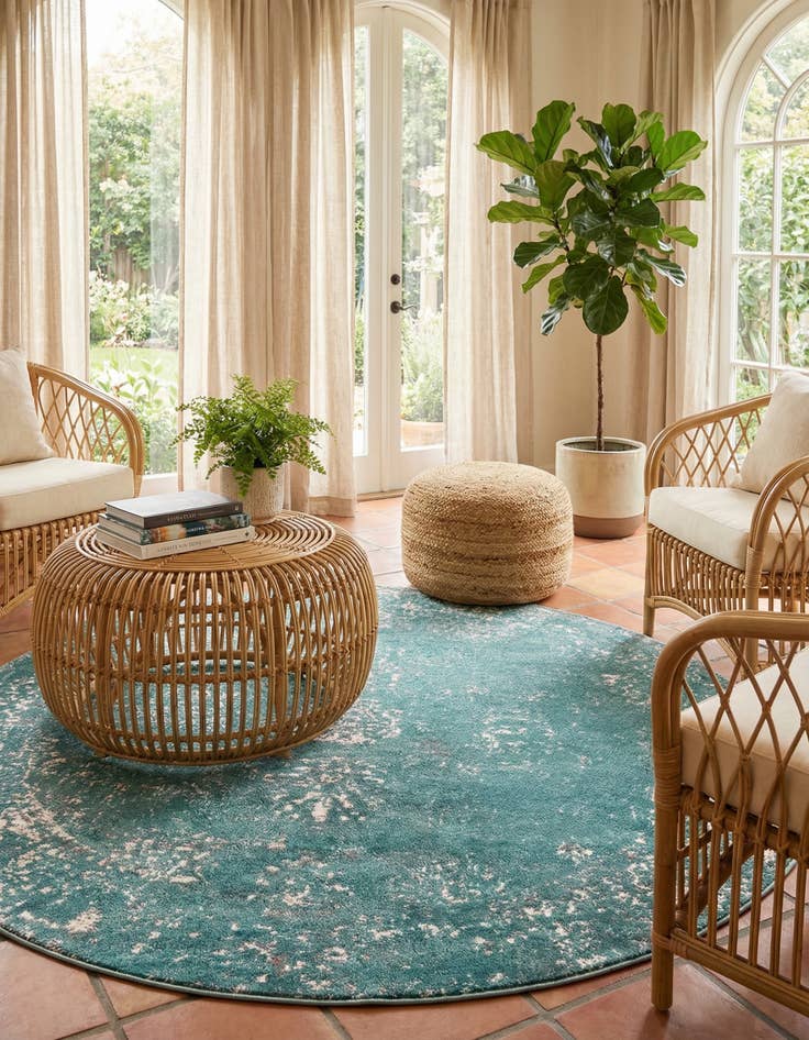 Detail image of 5' 3 x 5' 3 Monte Carlo Round Rug