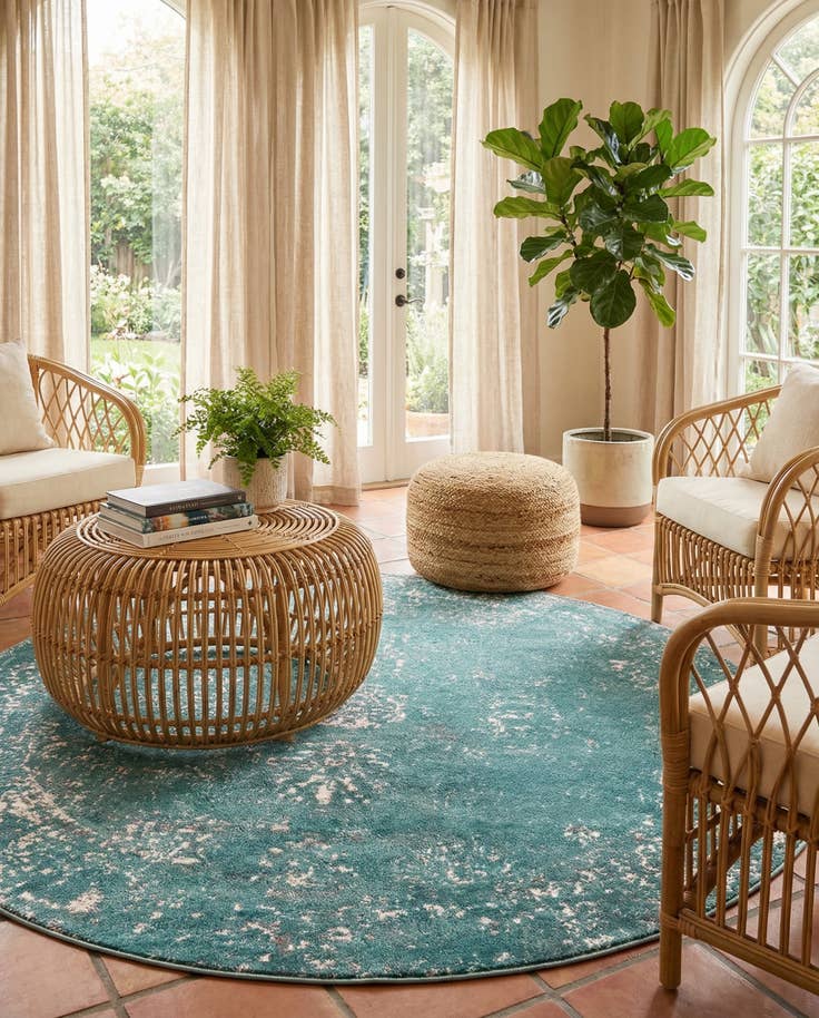 Detail image of 5' 3 x 5' 3 Monte Carlo Round Rug