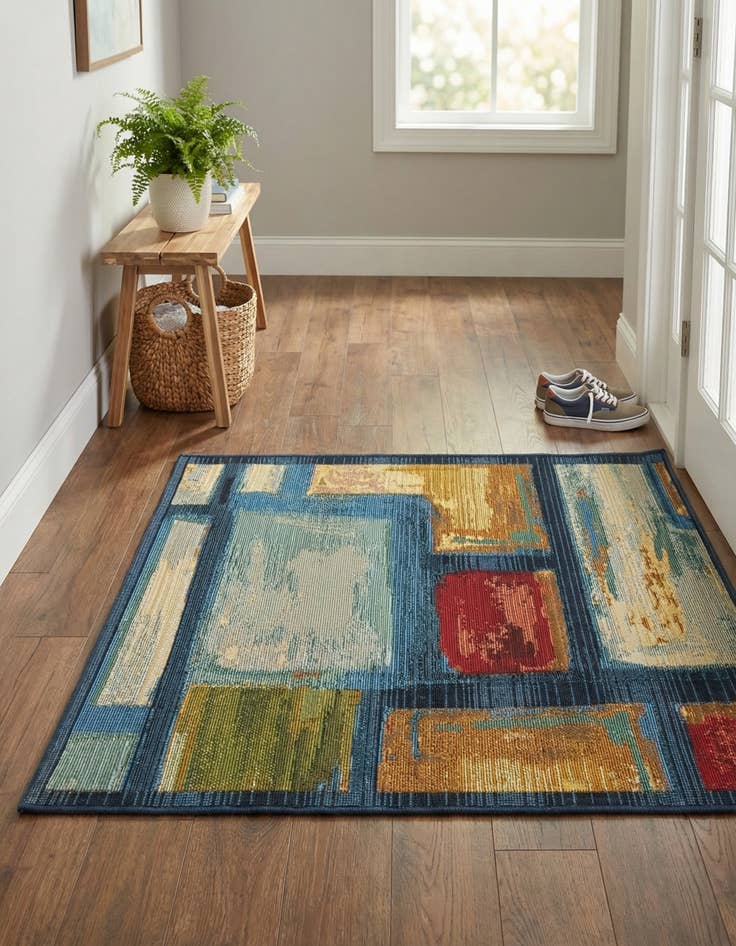 Detail image of 2' 2 x 3' Washable Modern Indoor / Outdoor Rug
