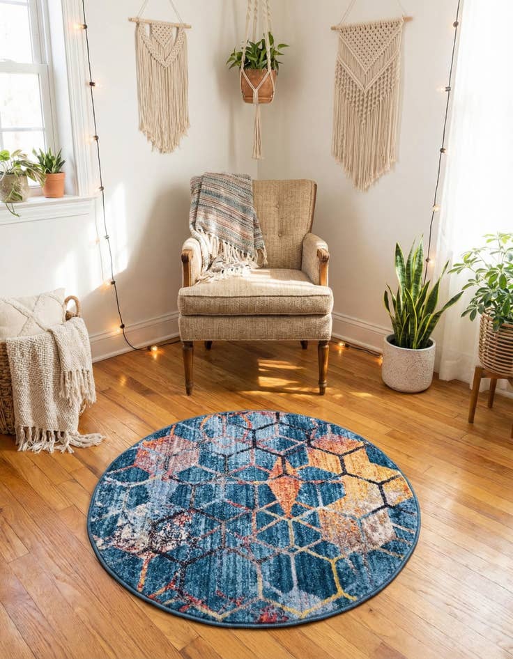 Detail image of 3' 3 x 3' 3 Prism Round Rug