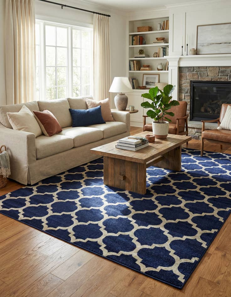 Detail image of 7' 10 x 10' Lattice Rug