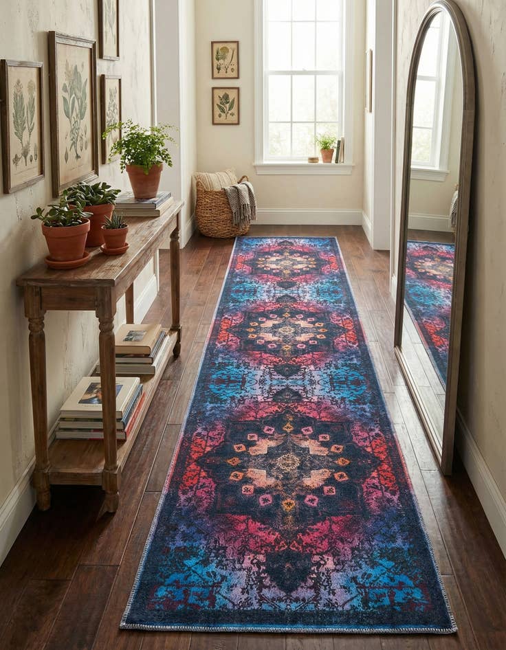 Detail image of 2' 7 x 12' Washable Francesca Runner Rug