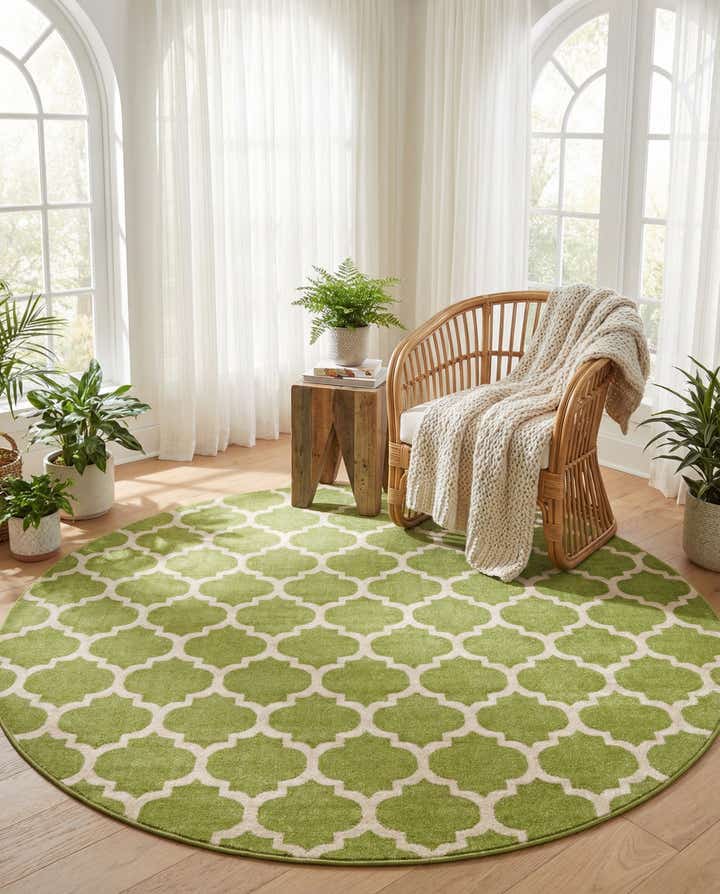 10' x 10' Lattice Round Rug