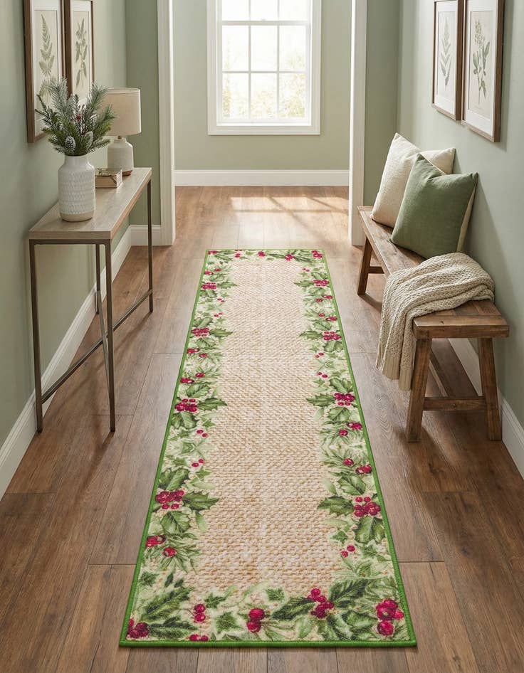 Detail image of 2' x 8' Easy-Clean Jill Zarin Caribbean Indoor / Outdoor Runner Rug