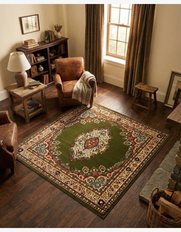 Green Amaya Square Rug