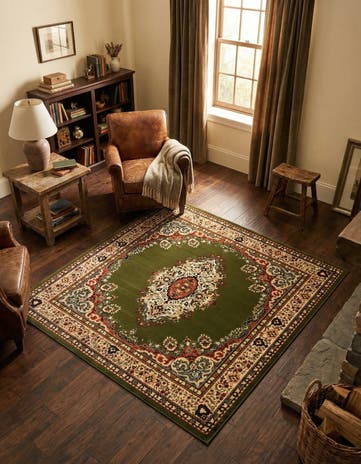 Green Amaya Square Rug