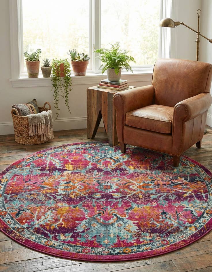 Detail image of 5' x 5' Budapest Round Rug