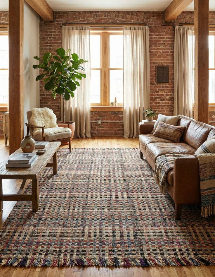 Detail image of 9' x 12' Hand Woven Chunky Jute Rug