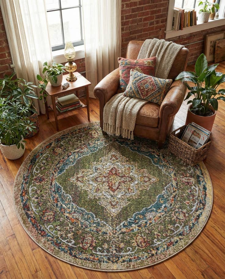 Detail image of 4' x 4' Isabella Round Rug