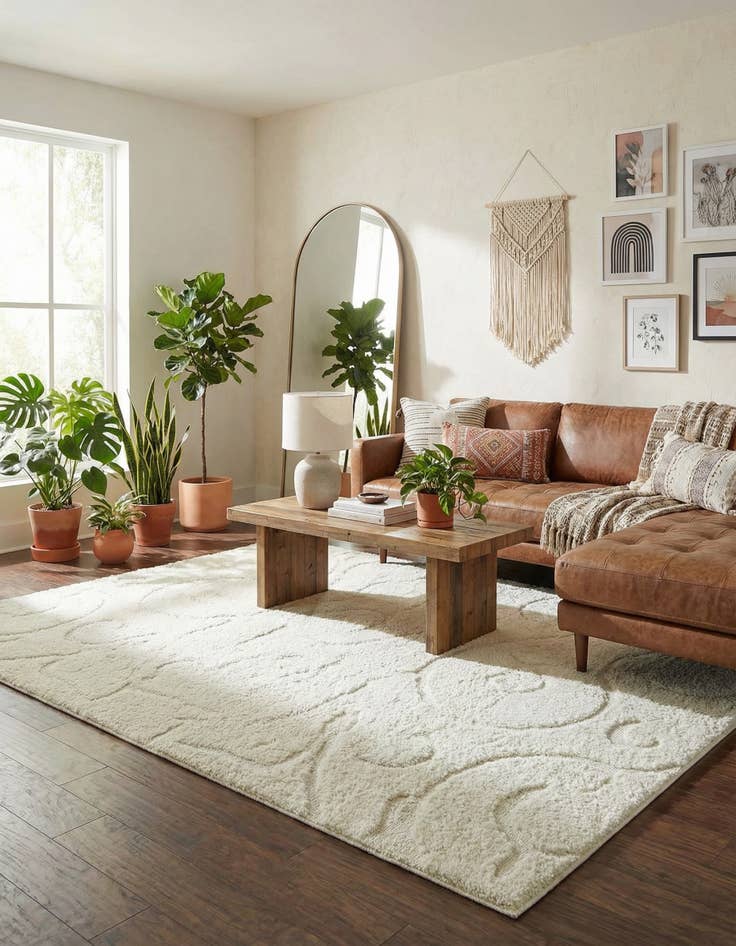 Detail image of 8' x 10' Trellis Shag Rug