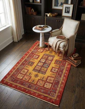 3' 6 x 5' 5 Kashkuli Wool Rug