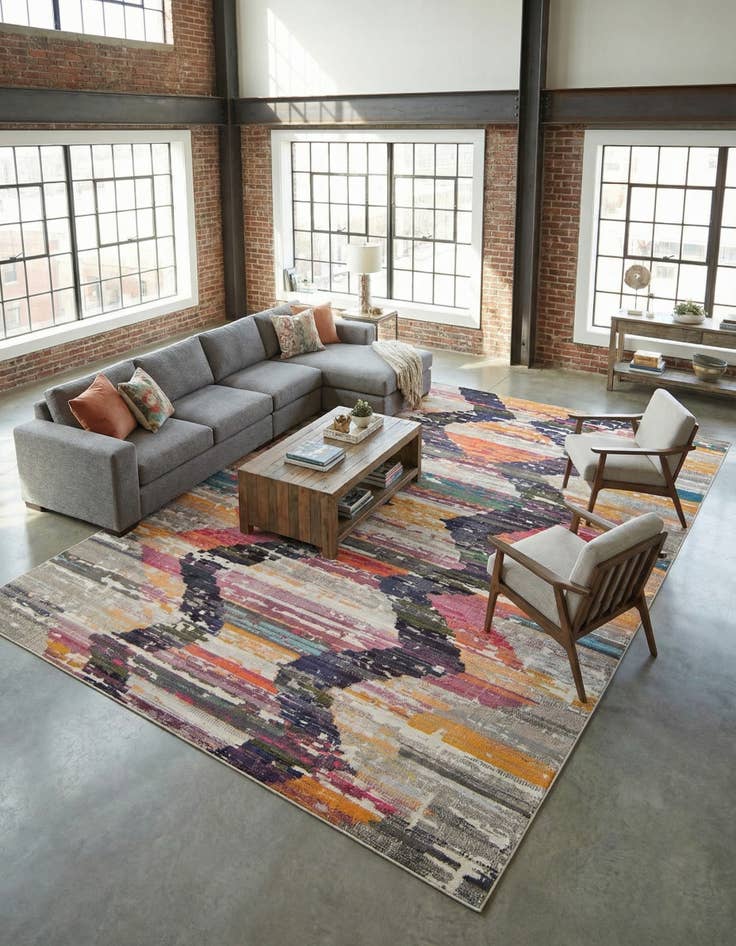 Detail image of 9' 10 x 14' Washable Vivid Rug