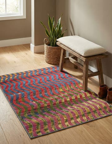 2' 2 x 3' Easy-Clean Modern Indoor / Outdoor Rug