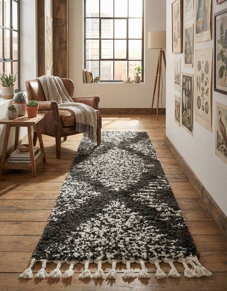 Detail image of 2' x 8' Serenity Shag Runner Rug