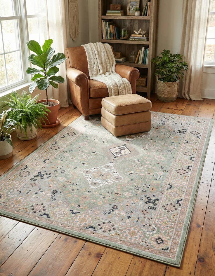 Detail image of 5' 3 x 8' Kamala Washable Rug