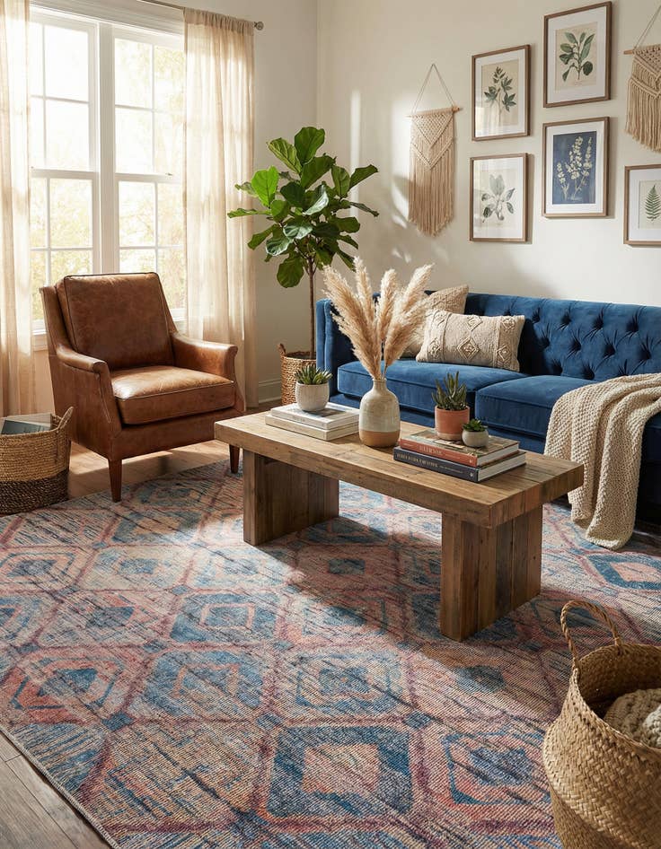 Detail image of 7' 10 x 7' 10 Washable Sisu Square Rug