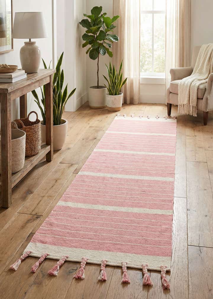 2' 7 x 12' Hand Woven Chindi Cotton Runner Rug