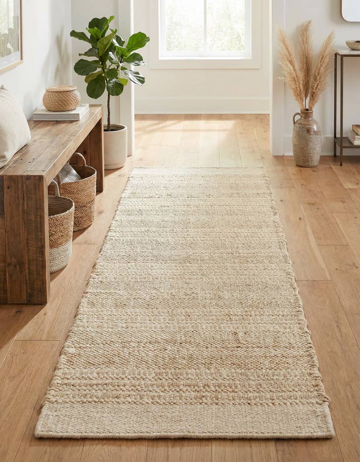 Detail image of 2' x 6' 1  Hand Woven Lariat Runner Rug