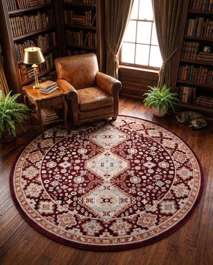 7' 10 x 7' 10 Kamala Washable Round Rug