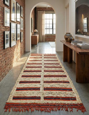 5' x 10' 3 Hand Knotted Moroccan Wool Runner Rug