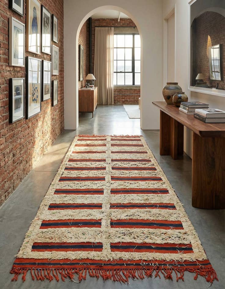 Detail image of 5' x 10' 3 Hand Knotted Moroccan Wool Runner Rug