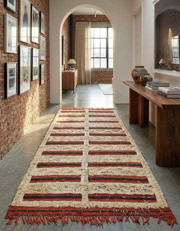 5' x 10' 3 Hand Knotted Moroccan Wool Runner Rug