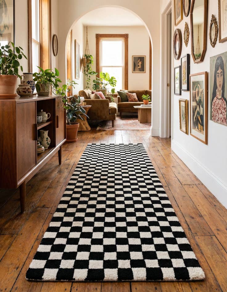 Detail image of  2' x 8' Hand Tufted Wool Runner Rug