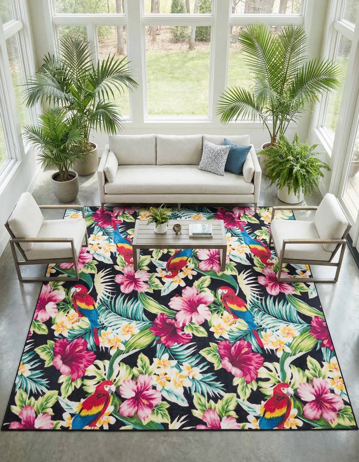 Detail image of 10' x 10'  Washable Jill Zarin Caribbean Indoor / Outdoor Square Rug