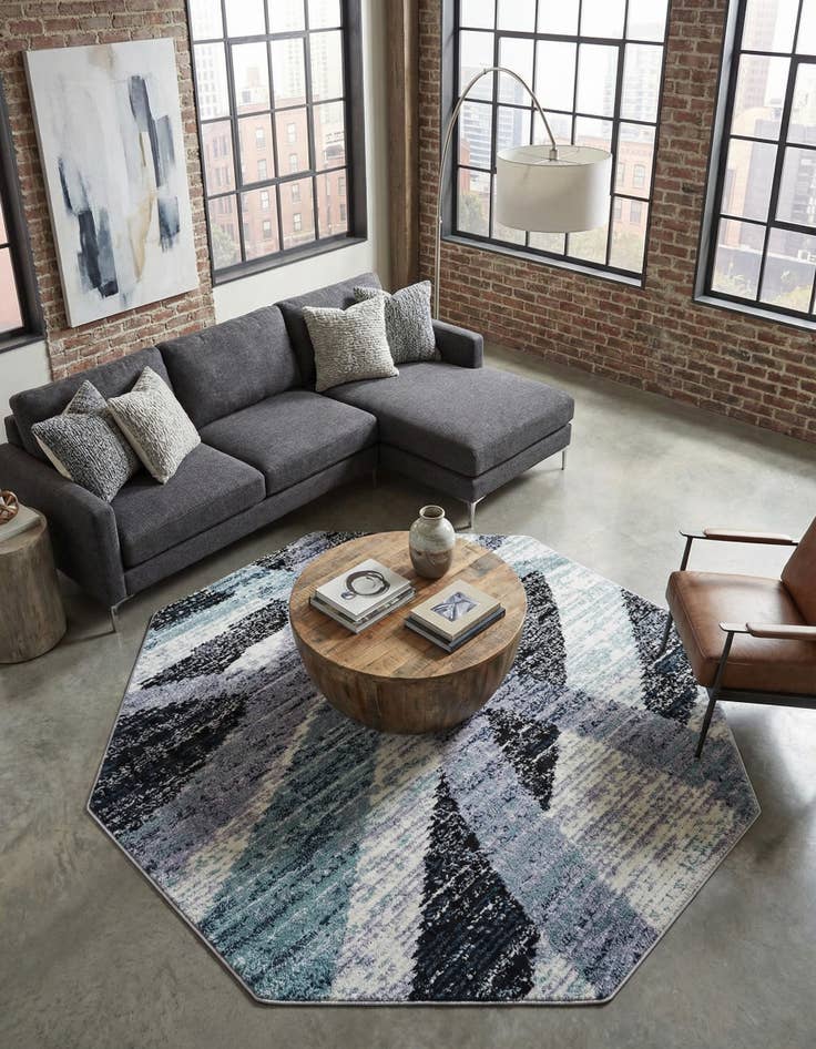 Detail image of 7' 1 x 7' 1 Tucson Octagon Rug