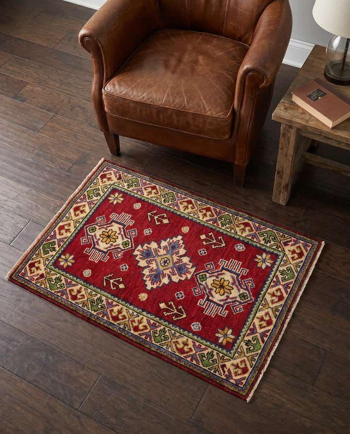 2' x 3' 1 Hand Knotted Kazak Rug