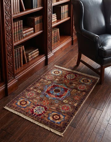 2' x 3' Hand Knotted Mamluk Ziegler Rug