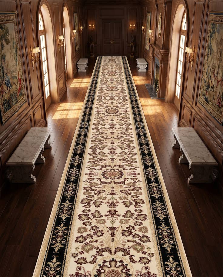 Detail image of 2' 8 x 100' Tabriz Design Runner Rug